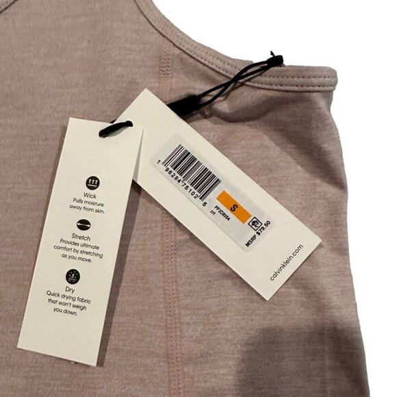 Calvin Klein Size S Secret Mauve Pink Performance Side-Pocket Exercise Dress NWT - Picture 9 of 12